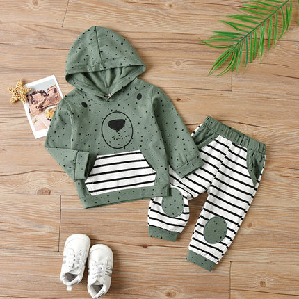 Boys' 2-Piece Hooded Sweater & Pants Set | Long Sleeve Casual Outfit (70–100cm)
