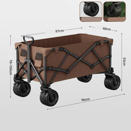 Outdoor Hand-Push Foldable Camping Cart
