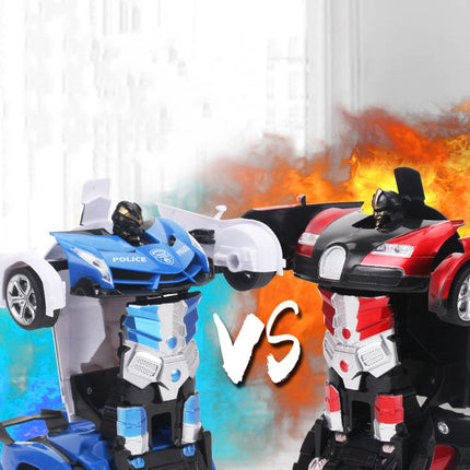 Kids Transforming Robot Remote Control Car — 1:18 Scale RC Toy