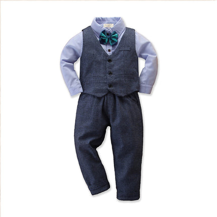 Boys 3 Piece Long-sleeved Suit