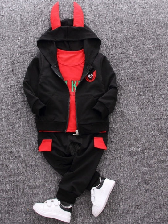 Boys' 3-Piece Long Sleeve Outfit Set | Stitching Detail (73–110cm)