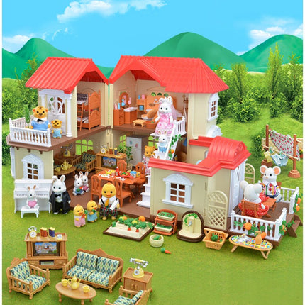 Forest Villa Playset with Animal Figures & Lights – Large Simulation House Toy for Kids