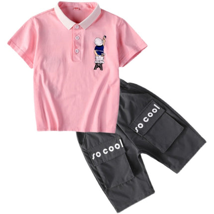 Boys Short-Sleeved Cartoon 2-Piece Set