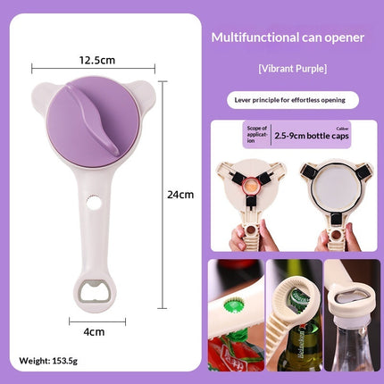 Non-slip Effortless Can Opener - Manual Adjustable Lid Opener