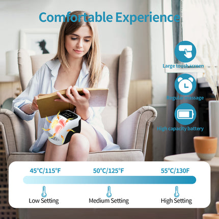 Intelligent electric kneading laser vibration knee massager