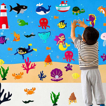 Kids Large Felt Busy Board – Creative Animal Play & Learning Set