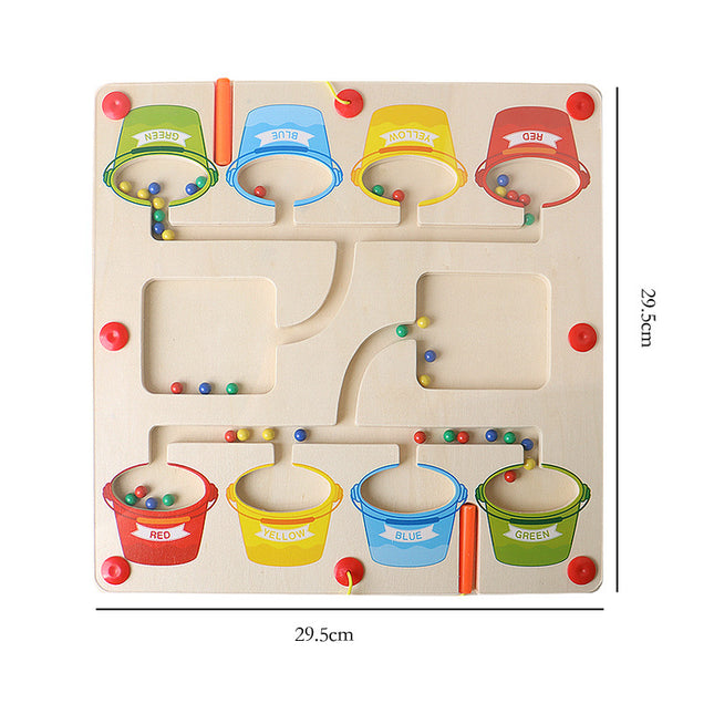 Kids Wooden Magnetic Bead Board – Thinking & Classification Learning Toy