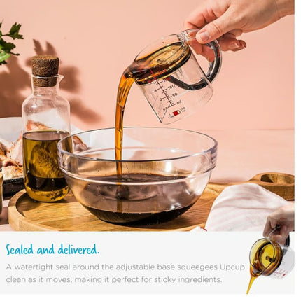 4-In-1 Adjustable Multi-Functional Measuring Cup With Scraper-Style Seal Base