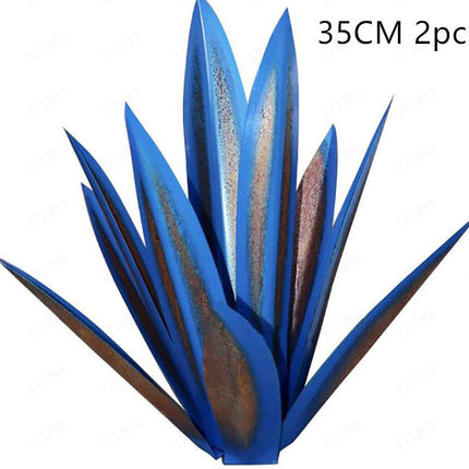 Sculpture rustique en métal 9 feuilles Tequila