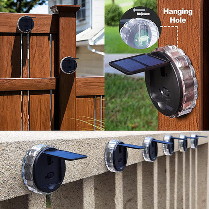 Garden Fence Round Lighting Solar and Led Wall Lamp