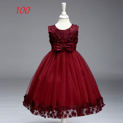 Girls Elegant Flower Girl Wedding Dress