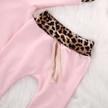 Girls 2-Piece Leopard Print Set | 100% Cotton UV Protection (70–100cm)