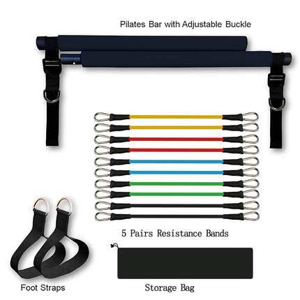 Fitness Yoga Pilates Bar Portable Gym Accessories Sport Elastic Bodybuilding Resistance Bands For Home Trainer Workout