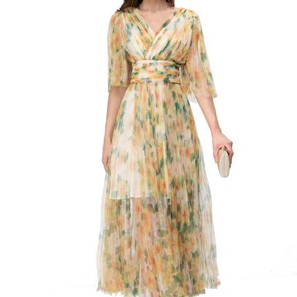Women's Retro Temperament Printed Dress