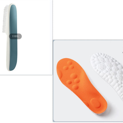 Boys And Girls' Sports Insoles With Long Handle Decontamination And Cleaning Shoe Brush