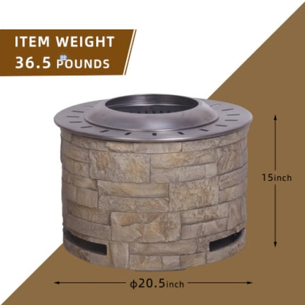 Stack-Stone-Look Smokeless Firepit