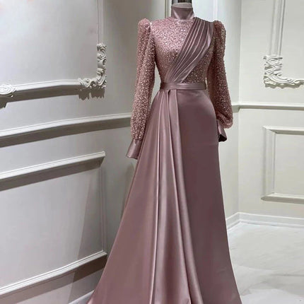 Elegant Stand Collar All-inclusive Long Sleeve Detachable Two-piece Suit