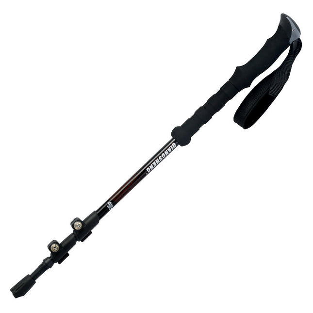 Outdoor Straight Handle Trekking Pole With Outer Lock
