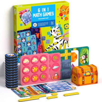 Kids 6-in-1 Magnetic Math Board Game – Parent-Child Learning Set