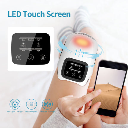 Intelligent electric kneading laser vibration knee massager