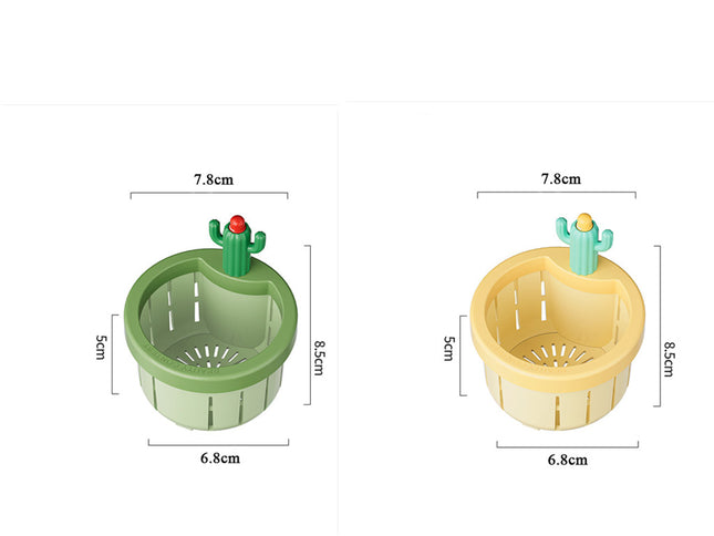 Cactus Sink Drain Strainer With Automatic Press And Dumping Basket