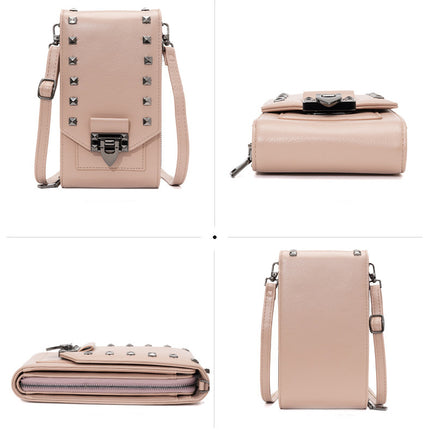 Women's Rivet Design Crossbody Bag