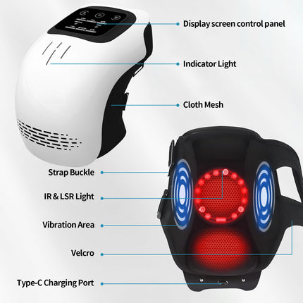 Intelligent electric kneading laser vibration knee massager