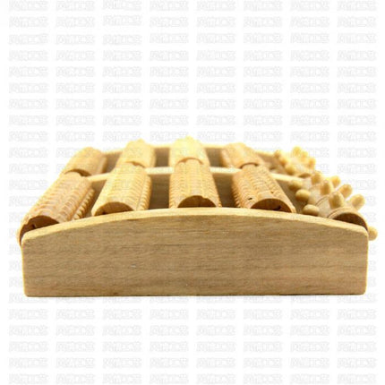 Dual Wooden Foot Massager Roller Relieves Plantar Fasciitis Heel Arch Pain and Stress
