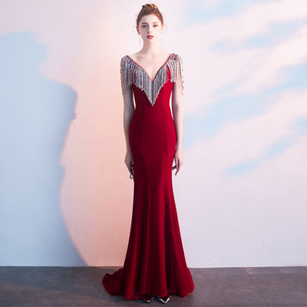 Hot Female Fishtail Evening Dress