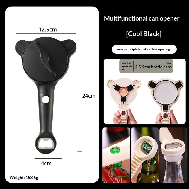 Non-slip Effortless Can Opener - Manual Adjustable Lid Opener