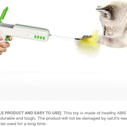 Interactive Cat Toy With Feather Stick