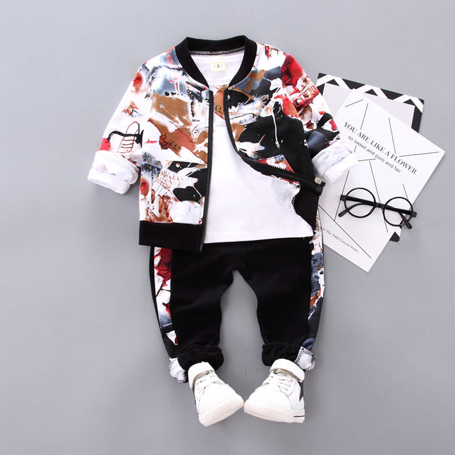 Boys 3-Piece Sporty Hooded Suit Set