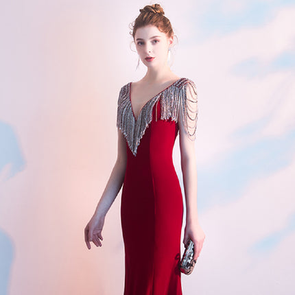 Hot Female Fishtail Evening Dress