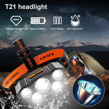 Fishing Five Head Bright Lamp with USB