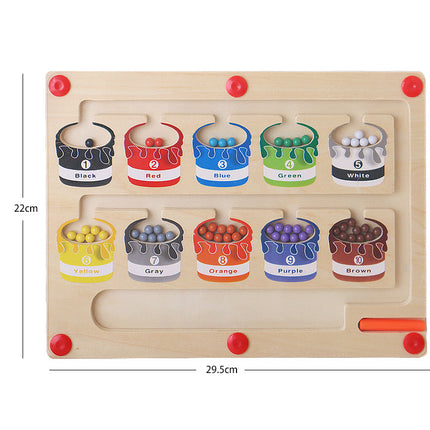 Kids Wooden Magnetic Bead Board – Thinking & Classification Learning Toy