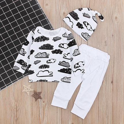 Boys 3-Piece Outfit Set | Long Sleeve Hoodie & Pants (70–100cm)