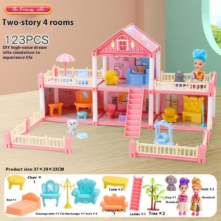 Princess Castle Villa Play House – Simulation Room Dollhouse Gift for Girls