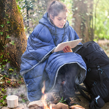 All-In-One Portable Camping Quilt, Warm Sleeping Bag And Travel Cloak