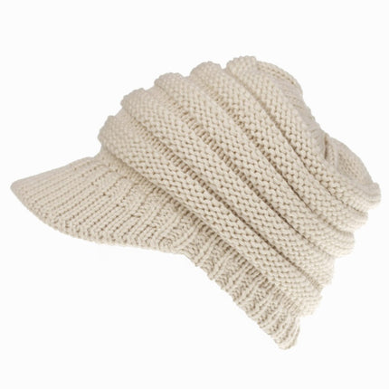 Women Ponytail Beanies Soft Warm Knitting Caps for Autumn and Winter