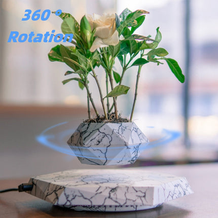 Levitating Magnetic Floating Marble Plant Pot