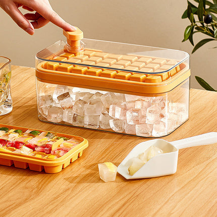 One-button Press Type Ice Mold Box Ice Cube Maker With Cover
