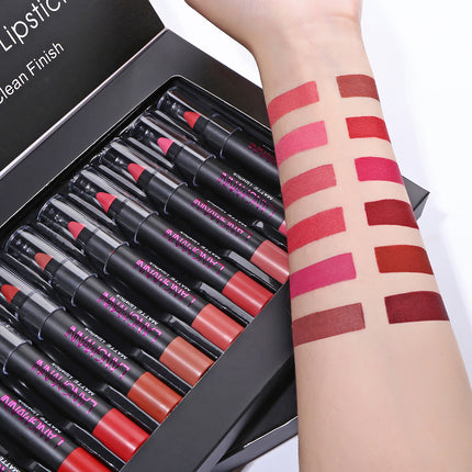 12-Piece Lipstick Set – 12 Bold Shades for Every Mood & Occasion