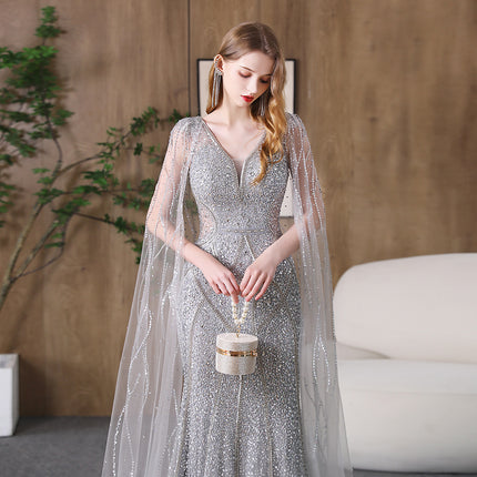 Evening Banquet Dress With Slimming Fishtail
