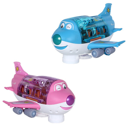 360° Rotating LED Airplane Toy with Music & Lights for Kids