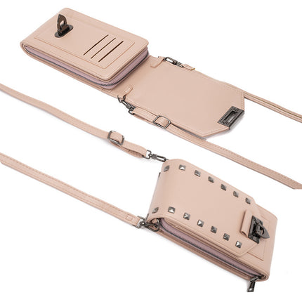 Women's Rivet Design Crossbody Bag