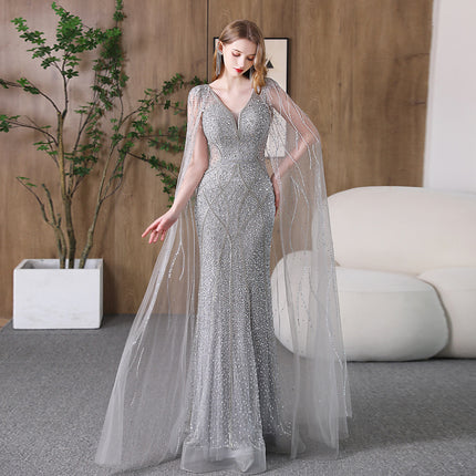 Evening Banquet Dress With Slimming Fishtail