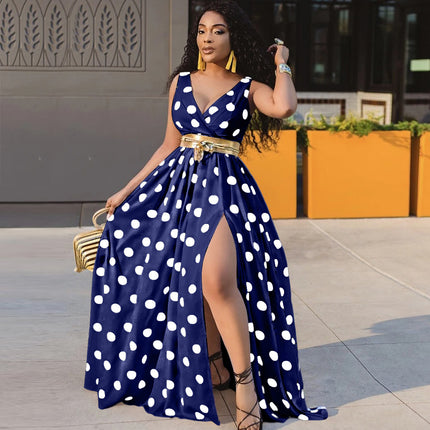 Women's Printed Maxi Swing Dress