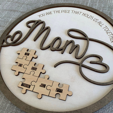 Creative Wooden Puzzle Ornament For Mother's Day