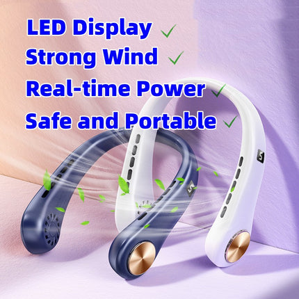 Portable Mini Neck Air Cooler With Bladeless Fan
