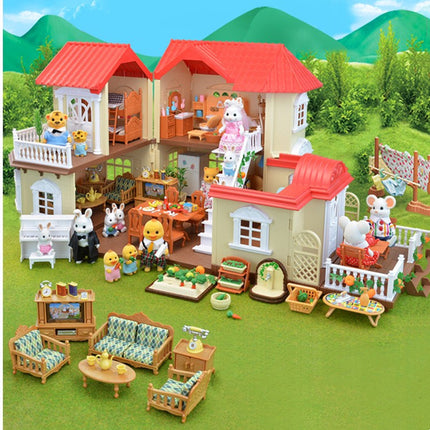 Forest Villa Playset with Animal Figures & Lights – Large Simulation House Toy for Kids